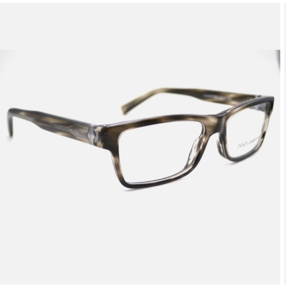 Dolce & Gabanna Brown Stripe Eyeglasses